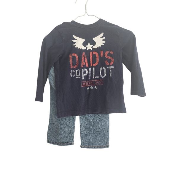 3T Gymboree Tee And OshKosh B'gosh Classic Blue Jeans - Picture 1 of 3